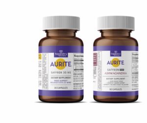 Paquete suplemento Aurora Azafrán y Ashwagandha para estrés