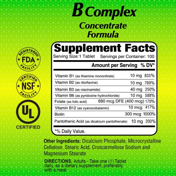 Paquete suplemento complejo B Alfa Vitamins para energía natural
