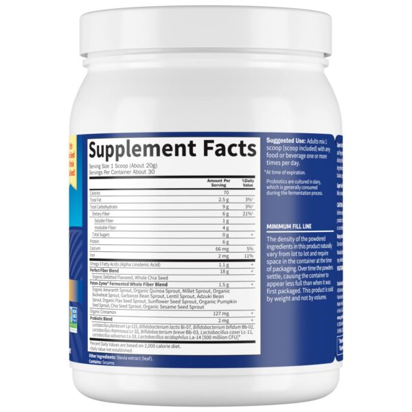 Paquete de suplemento de fibra con omega 3 y probióticos Garden of Life