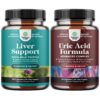Paquete suplemento herbal Natures Craft limpieza hígado ácido úrico