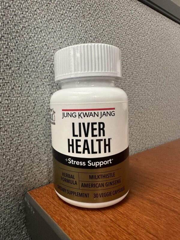 Version 1.0.0 frontal paquete suplemento hígado jungkwanjang con cardo mariano