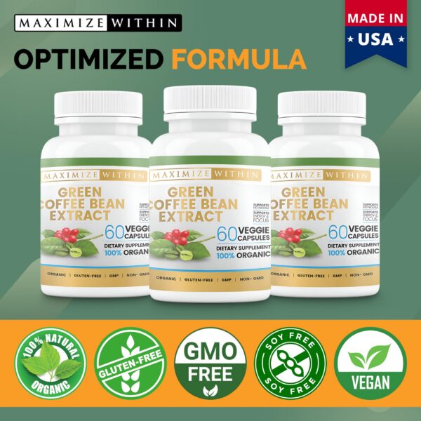 Version 1.0.0 Paquete suplemento maximizador café verde 60 cápsulas