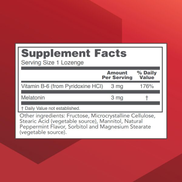 Paquete suplemento melatonina para adultos pastillas masticables