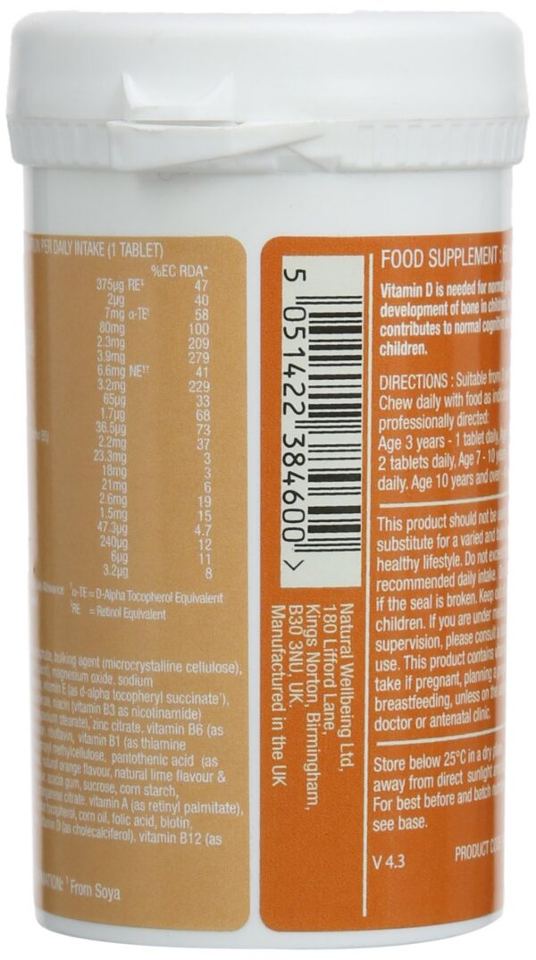 Paquete de suplemento Patrick Holford para niños 60 tabletas