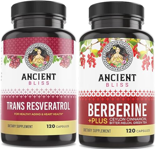 Paquete de suplementos Berberina y Resveratrol Ancient Bliss