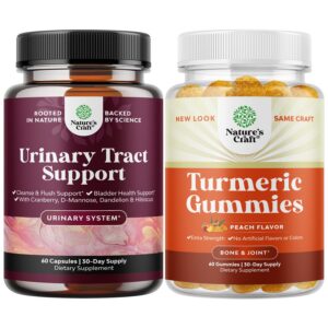 Paquete suplementos D Mannose arándano y cúrcuma para mujer