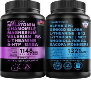 Paquete suplementos MEDCHOICE melatonina y nootrópico