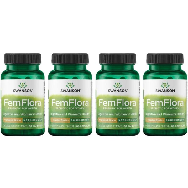 Paquete Swanson FemFlora probiótico femenino 240 cápsulas