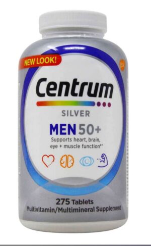Paquete tabletas Centrum Men 50+ multivitaminas 275 unidades