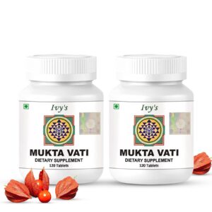 Paquete de tabletas herbales Ivy's Mukta Vati para salud cardíaca