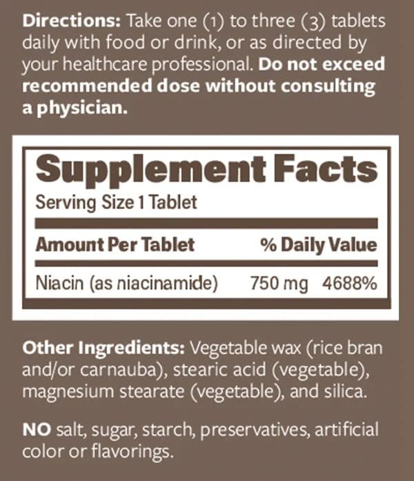 Paquete tabletas niacinamida Endurance Products 200 unidades