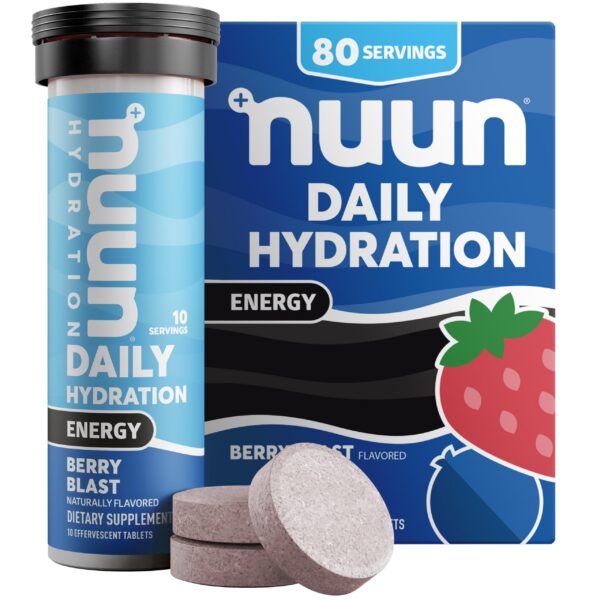 Version 1.0.0 Paquete de tabletas Nuun Energy sabor Berry Blast
