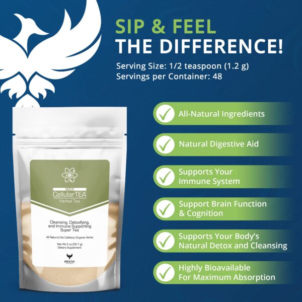 Version 1.0.0 Paquete de té detox orgánico CellularTea Renova Worldwide 2 oz