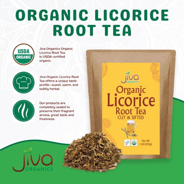 Paquete grande té regaliz orgánico sin OMG Jiva Organics