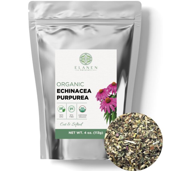 Paquete té seco orgánico Echinacea Purpurea Elanen Naturals