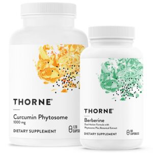 Paquete de suplementos Thorne con curcumina y berberina
