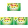 Paquete variado té verde Lipton durazno limón jengibre 60 bolsitas