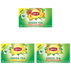 Version 1.0.0 Paquete variado té verde Lipton durazno limón jengibre 60 bolsitas