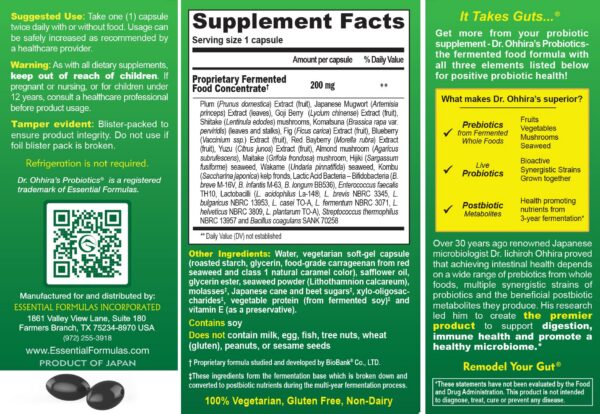 Version 1.0.0 Paquete de viaje 10 cápsulas probióticos Dr Ohhira
