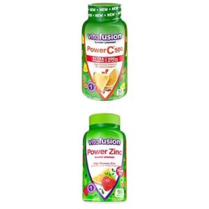 Paquete Vitafusion gomitas vitamina c 92 unidad y zinc 90 unidad