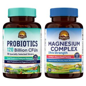 Version 1.0.0 Paquete Vitalitown probióticos 120 mil millones y magnesio 6 en 1