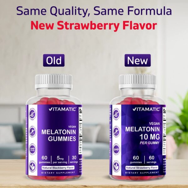 Version 1.0.0 Paquete Vitamatic 2 botellas 60 gomitas melatonina 10 mg