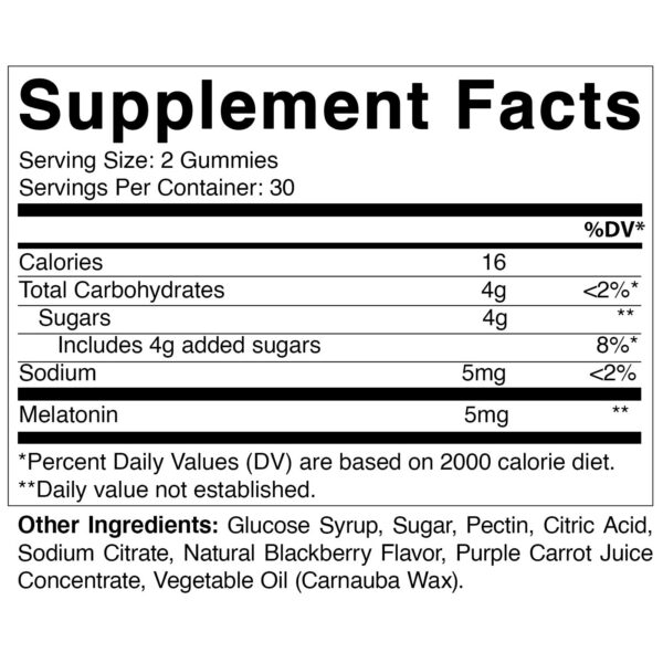 Paquete Vitamatic melatonina gomitas veganas 60 unidades