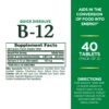 Paquete vitamin B12 Nature's Bounty 40 tabletas doble pack