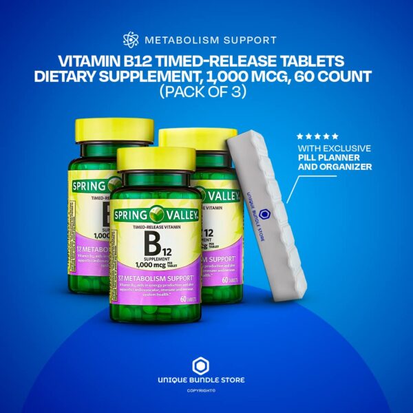 Paquete de vitamina B12 Spring Valley 3 unidades