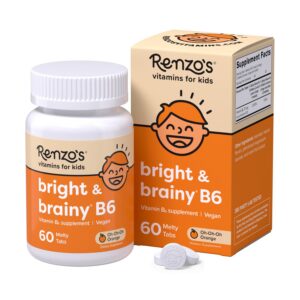 Paquete vitamina B6 Renzo's Bright & Brainy sabor naranja