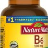 Paquete vitamina b6 tabletas 100 mg Nature Made