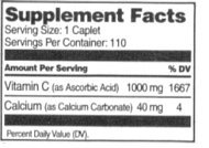 Paquete de Vitamina C 1000mg 100 tabletas