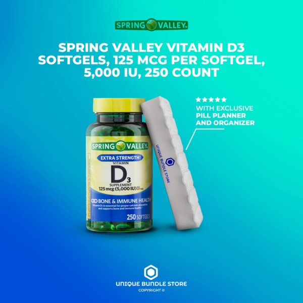 Version 1.0.0 Paquete vitamina d3 Spring Valley con organizador semanal