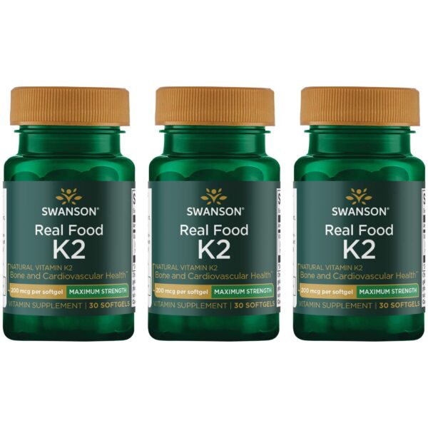 Paquete de vitamina K2 Swanson 30 cápsulas blandas