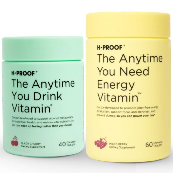 Version 1.0.0 Paquete vitaminas H-PROOF Anytime You Drink y Anytime You Need Energy