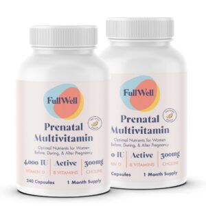 Paquete grande vitaminas prenatales FullWell sabor limón