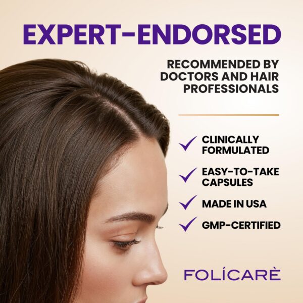 Cápsulas Folicare para crecimiento visible de cabello y uñas