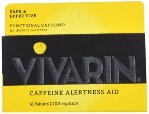 Paquete Vivarin cafeína 200 mg 16 tabletas