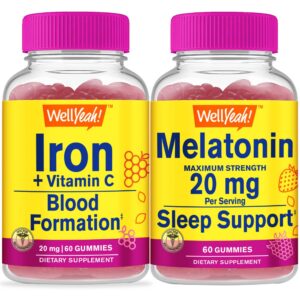 Paquete WellYeah Hierro Vitamina C Melatonina gomitas saludables