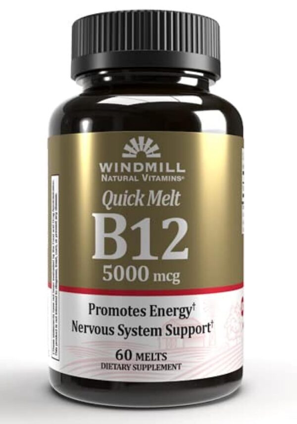 Version 1.0.0 Paquete Windmill vitamina B12 5000 mcg tabletas naranja