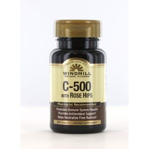 Paquete Windmill vitamina C 500mg 100 tabletas rosa mosqueta