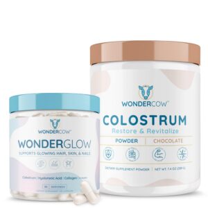 Paquete WONDERCOW WonderGlow colostro con chocolate para belleza