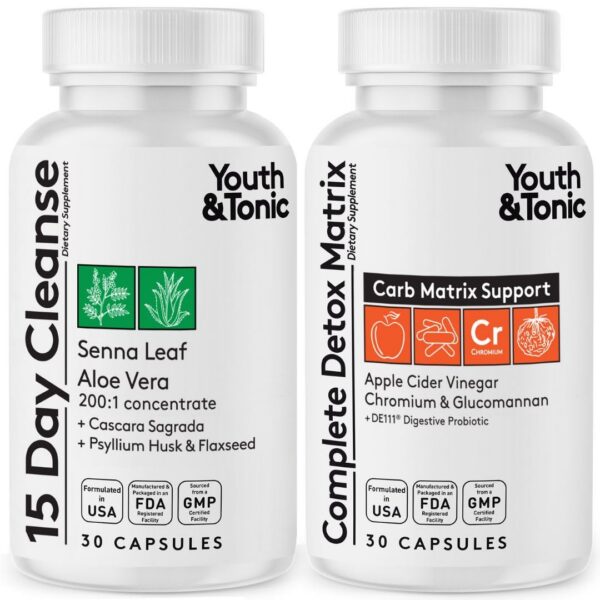 Version 1.0.0 Paquete Youth & Tonic limpieza de 15 días y soporte metabolismo 60 pastillas