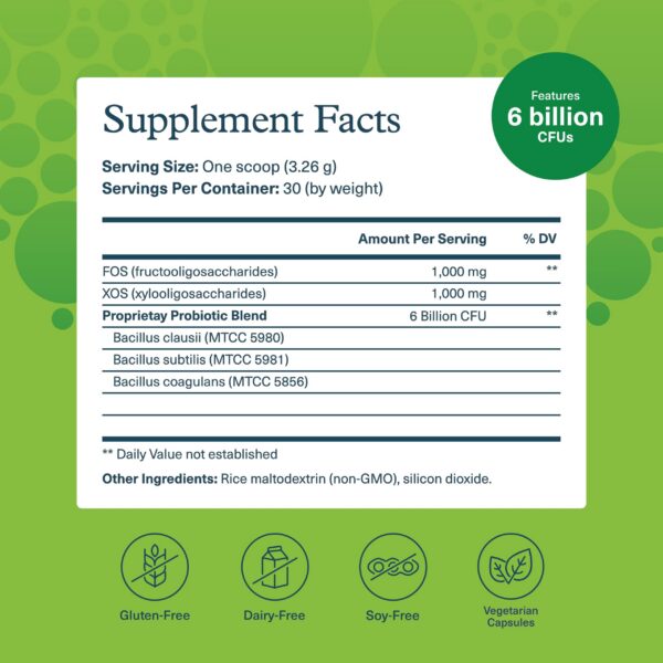 Version 1.0.0 Paquete Youtheory probiótico vegano 6 mil millones CFU polvo
