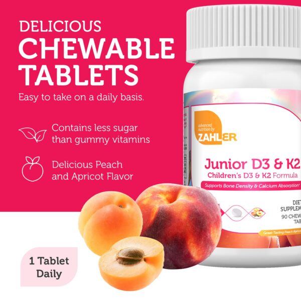 Version 1.0.0 Paquete Zahler Vitaminas D3 y K2 para salud ósea niños