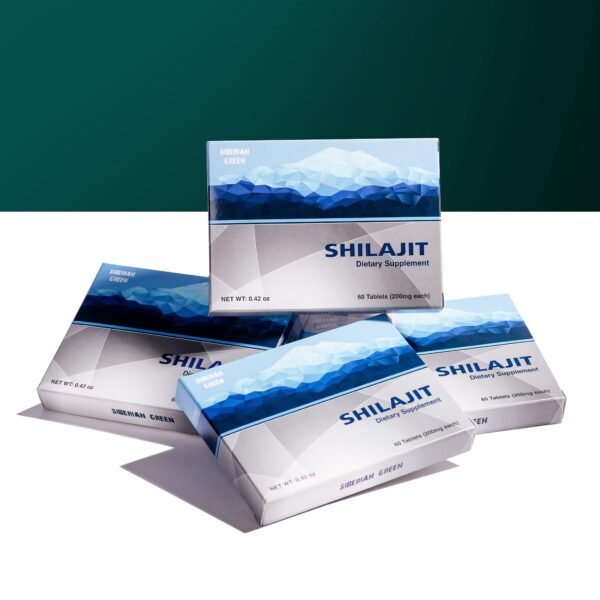Version 1.0.0 Paquetes Shilajit puro Golden Shilajit 2x60 tabletas Siberian Green