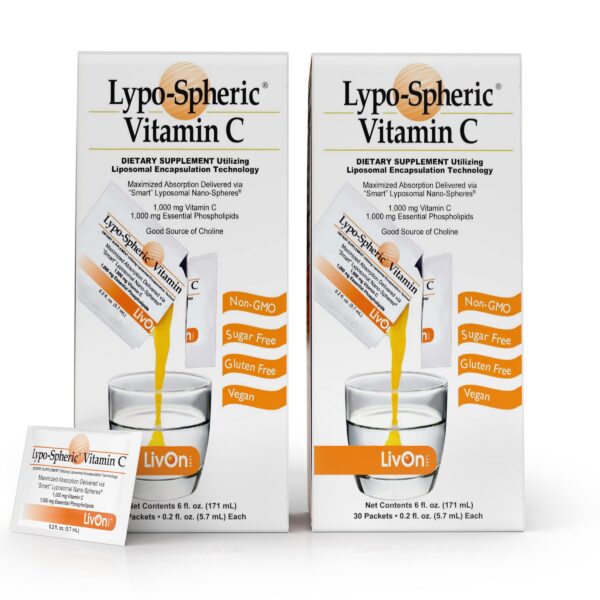 Paquetes vitamina c liposomal LivOn Laboratories 1000 mg