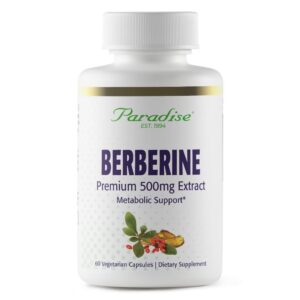 Version 1.0.0 Frasco Paradise Herbs Berberina etiqueta frontal