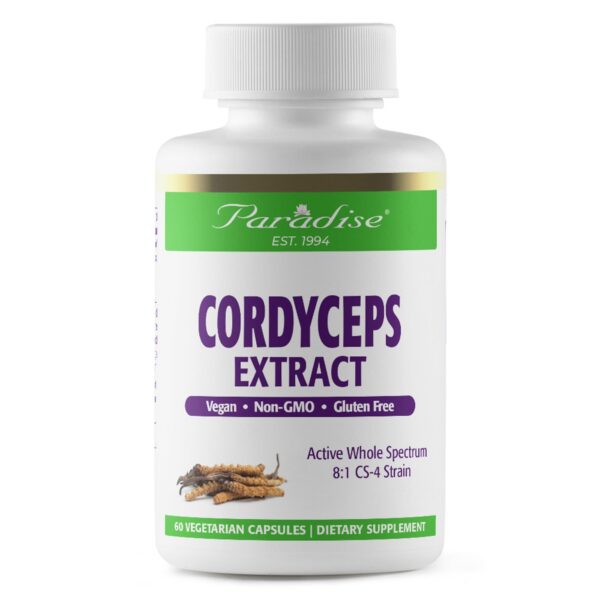 Paradise Herbs Cordyceps CS-4 extracto cápsulas vegetarianas