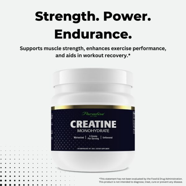 Paradise Herbs Creatine Monohydrate etiqueta